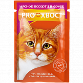 Консервированный корм для кошек Proхвост со вкусом мясного ассорти, 85г